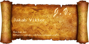 Jakab Viktor névjegykártya